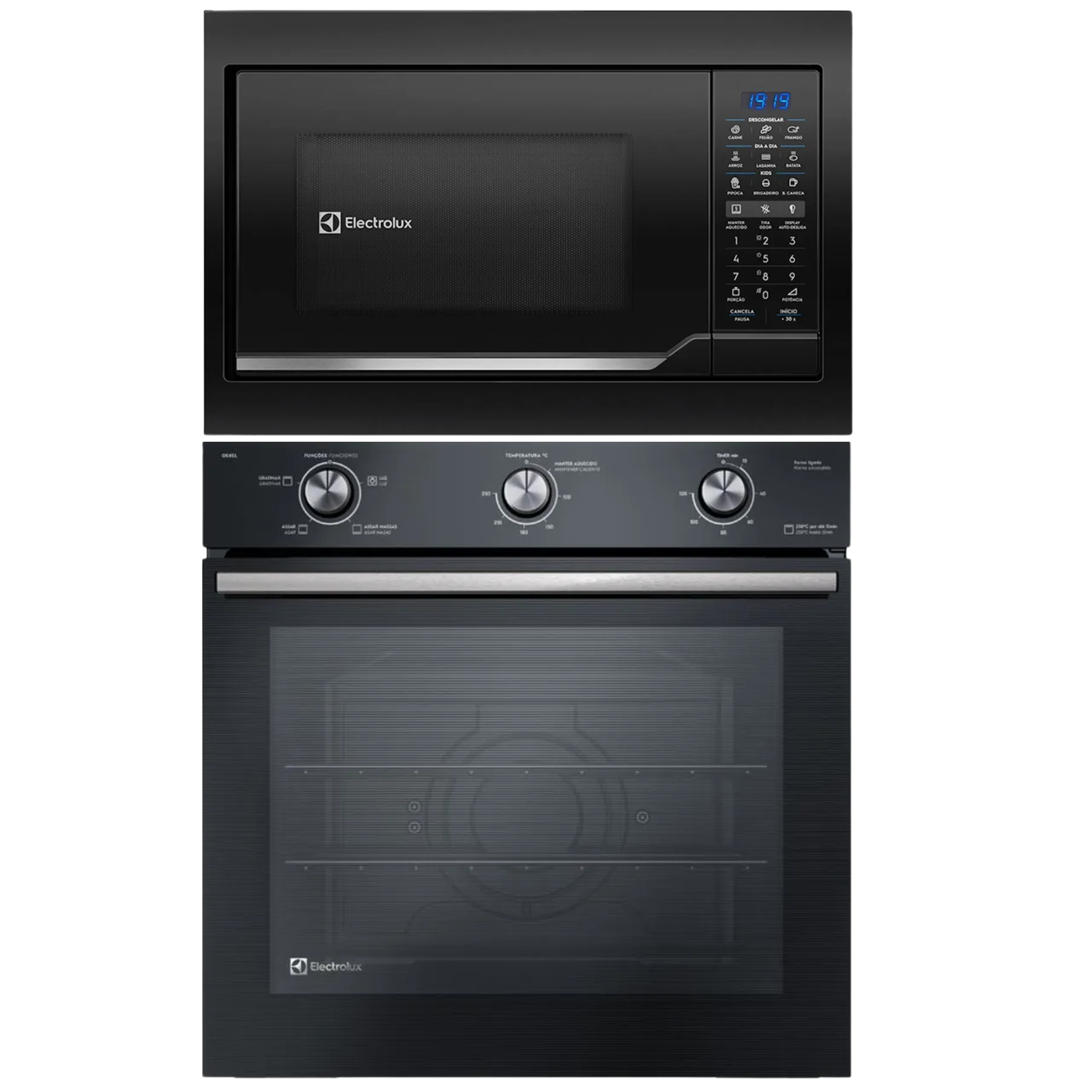Kit Electrolux de Embutir Forno Elétrico 80L PerfectCook + Micro-ondas 34L 220V