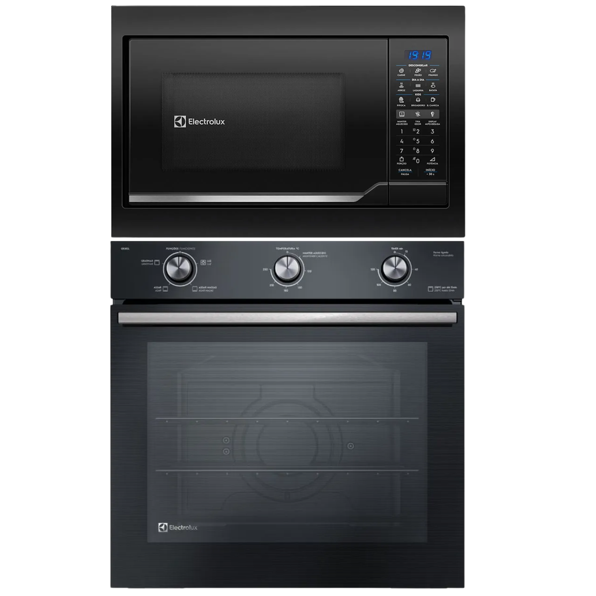 Kit Electrolux de Embutir Forno Elétrico 80L PerfectCook + Micro-ondas 34L 220V