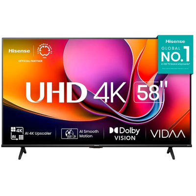 Smart TV DLED 58" 4K Hisense 58A6NV Modo Game Plus Bivolt