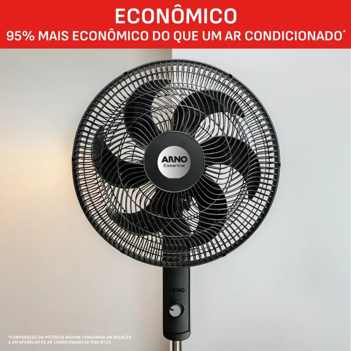 Ventilador de Coluna Arno 40cm VE2C Essential Preto 220V