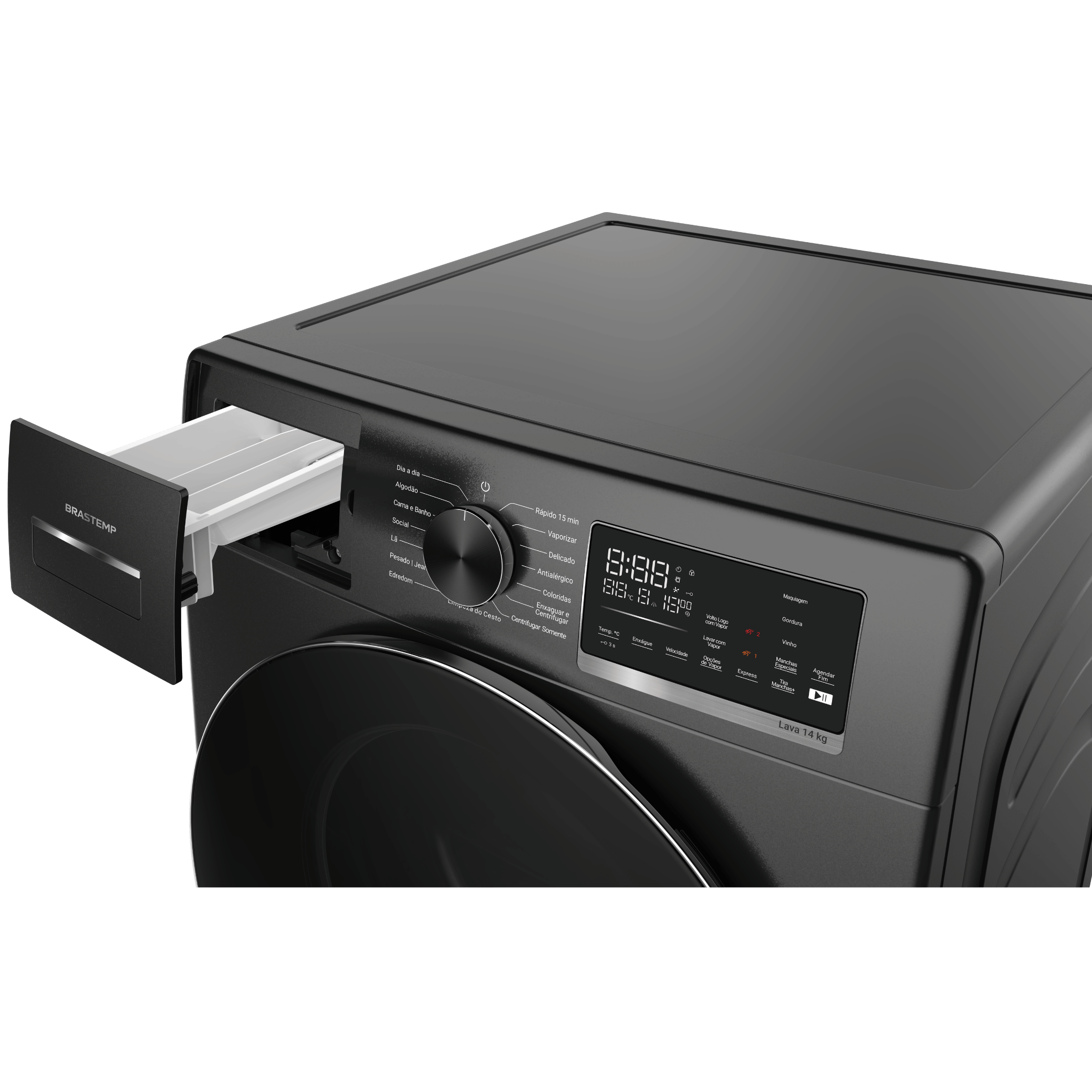 Conjunto Brastemp Lavadora de Roupas 14kg Inverter BNF14AS + Secadora de Parede 10kg BSI10BB 220V