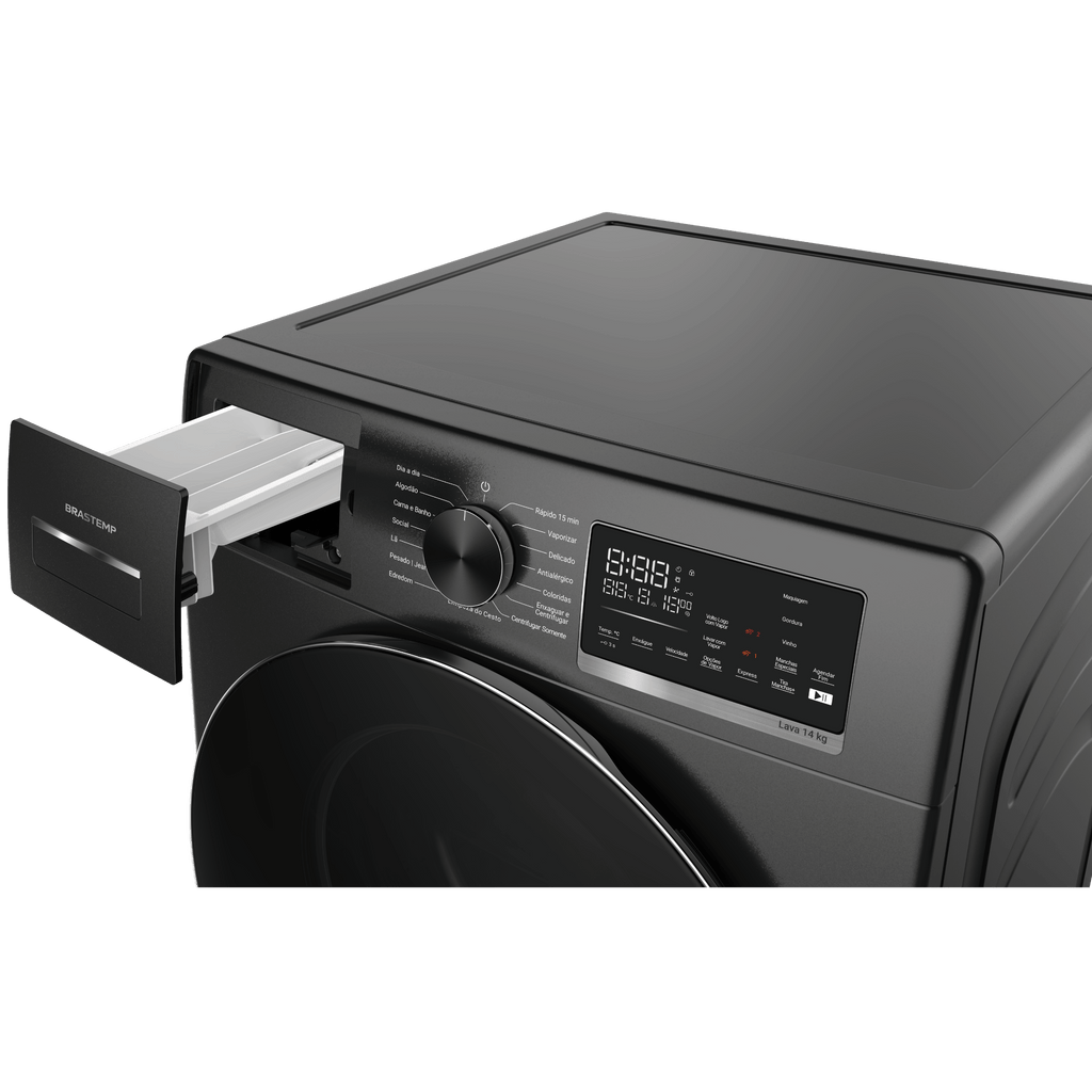 Conjunto Brastemp Lavadora de Roupas 14kg Inverter BNF14AS + Secadora de Parede 10kg BSI10BB 220V