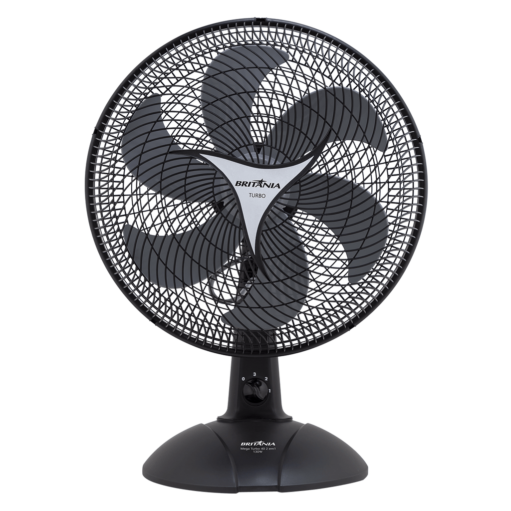 Ventilador de Coluna Britânia Mega Turbo 40 Six 3 Velocidades 40cm Preto 220V