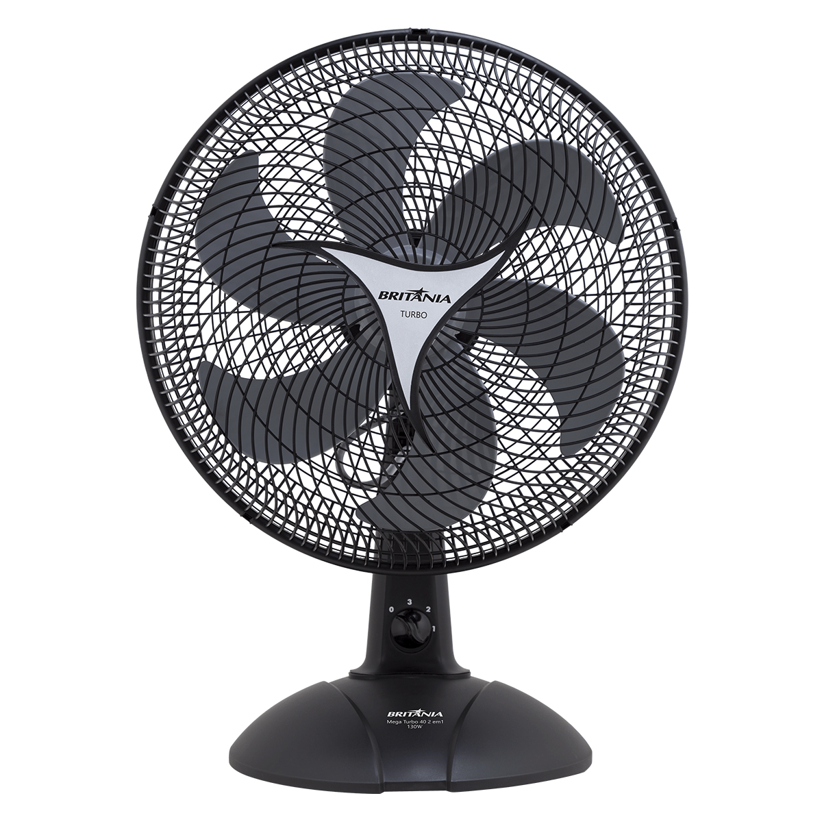 Ventilador de Coluna Britânia Mega Turbo 40 Six 3 Velocidades 40cm Preto 220V
