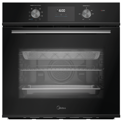 Forno de Embutir Elétrico Midea 80L TSD80P2 com Função AirFryer Preto 220V