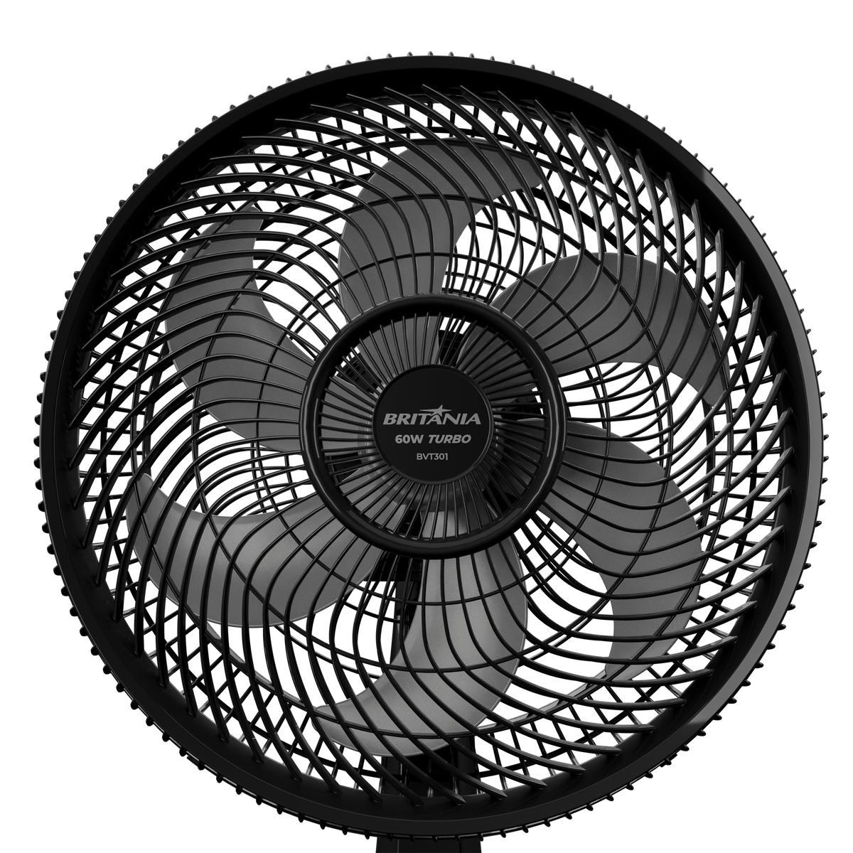 Ventilador de Mesa/Parede Britânia BVT301 30cm Preto 220V