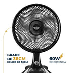 Ventilador de Mesa/Parede Britânia BVT301 30cm Preto 220V