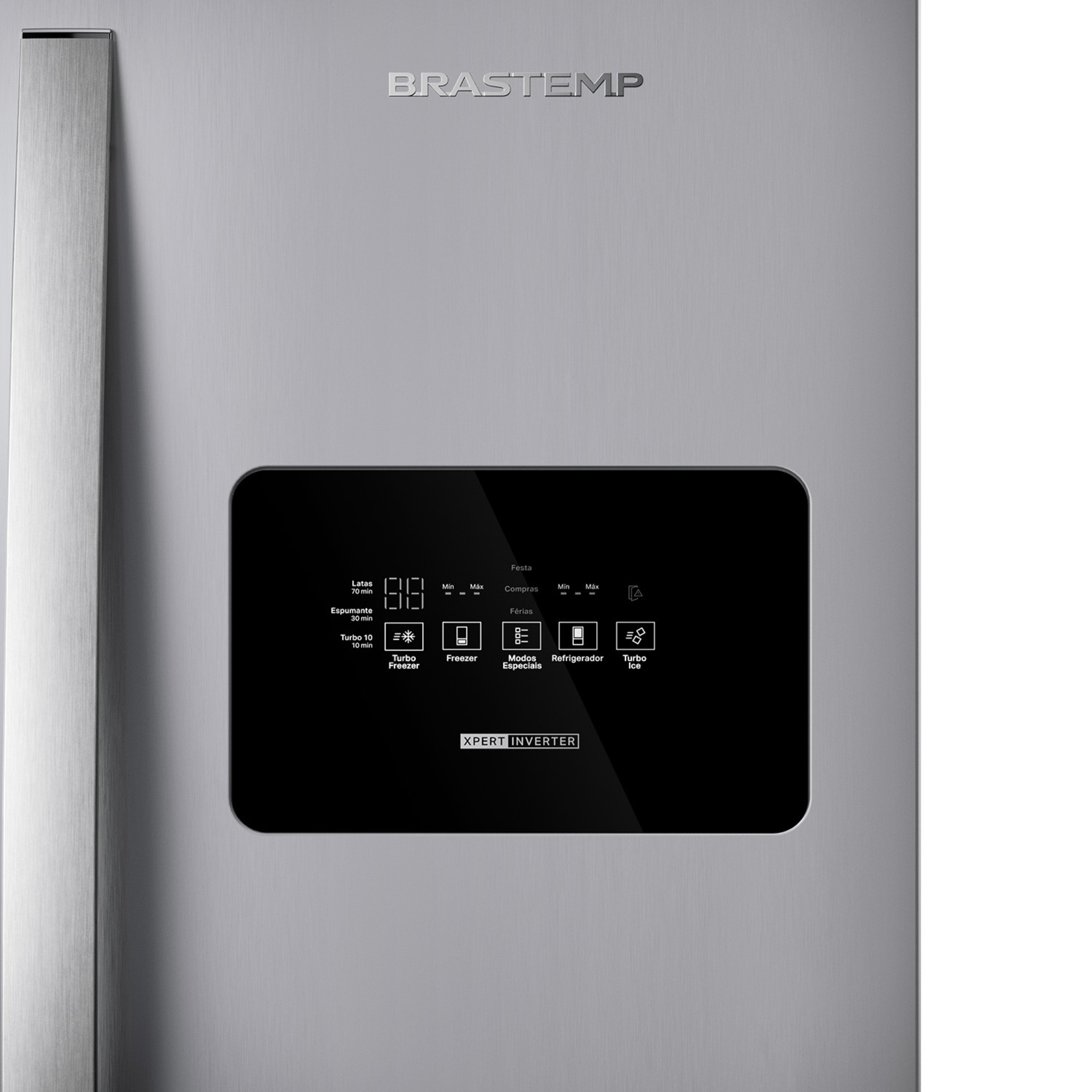 Refrigerador Brastemp 559L BRO85MK 3 Portas French Door Inverter Cor Inox 220V