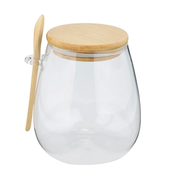 Porta Mantimento Full-Fit com Tampa e Colher em Bambu 750ml