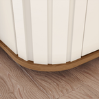 Roupeiro Premium Henn 270cm 6 Portas com Espelho Off White e Nature