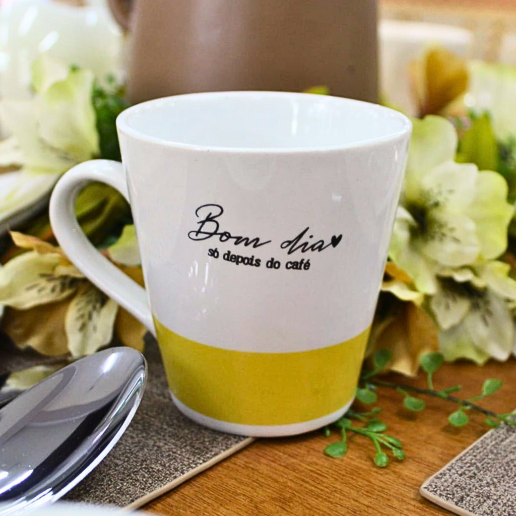 Caneca  de Ceramica Scret Coffee 300ml Amarelo