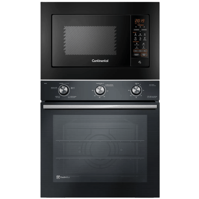 Kit Forno de Embutir Elétrico Electrolux 80L OE8EL + Micro-ondas de Embutir Continental 27L MC2EP 220V