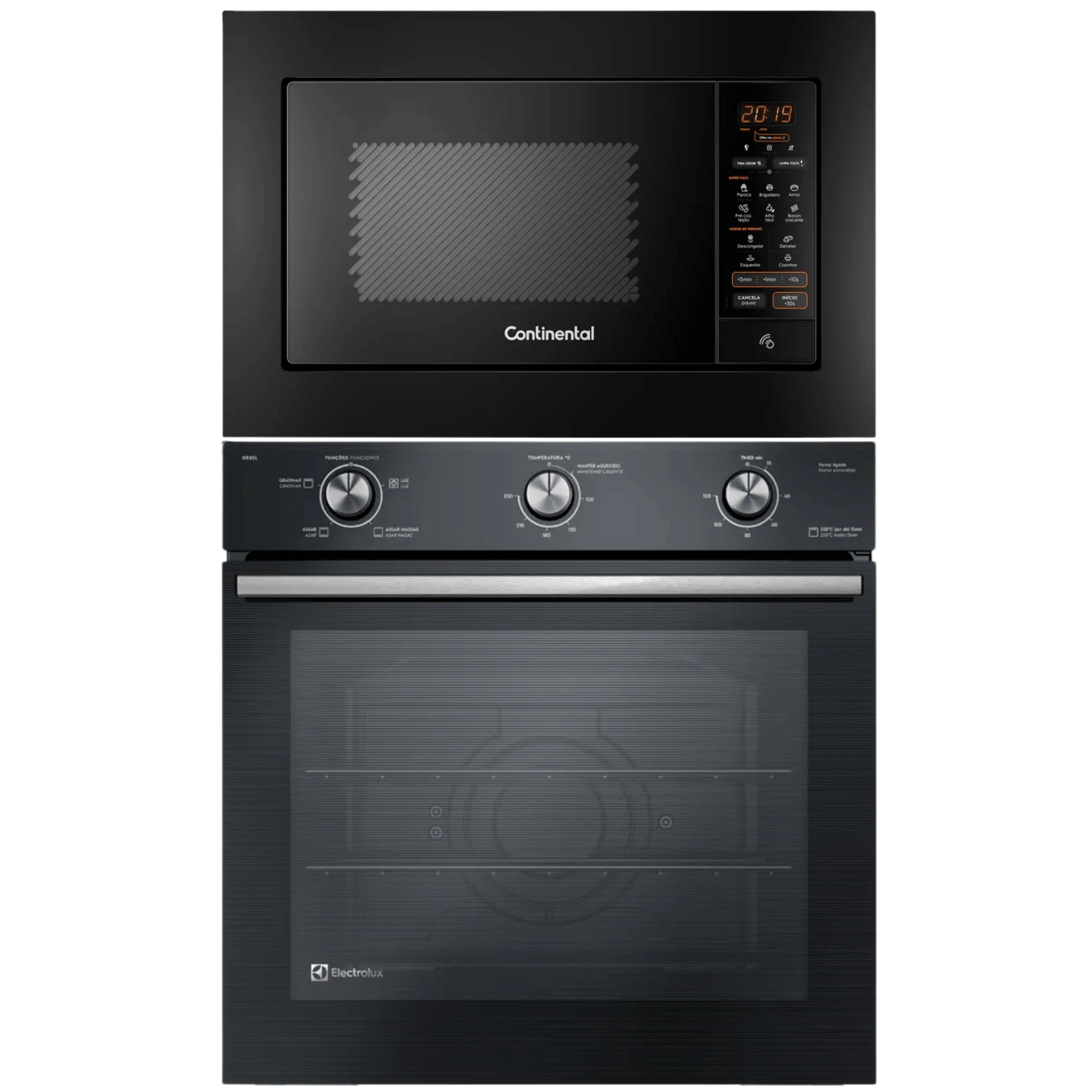 Kit Forno de Embutir Elétrico Electrolux 80L OE8EL + Micro-ondas de Embutir Continental 27L MC2EP 220V