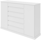 Cômoda Vedra 173cm Lopas 7 Gavetas 2 Portas Branco