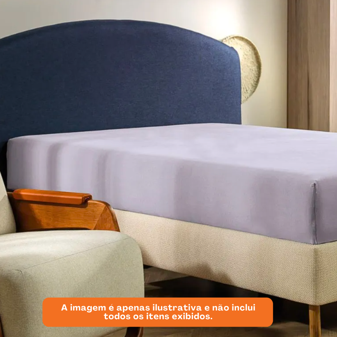 Lençol com Elástico Queen Altenburg Percal 180 Fios 158x198cm Lilás