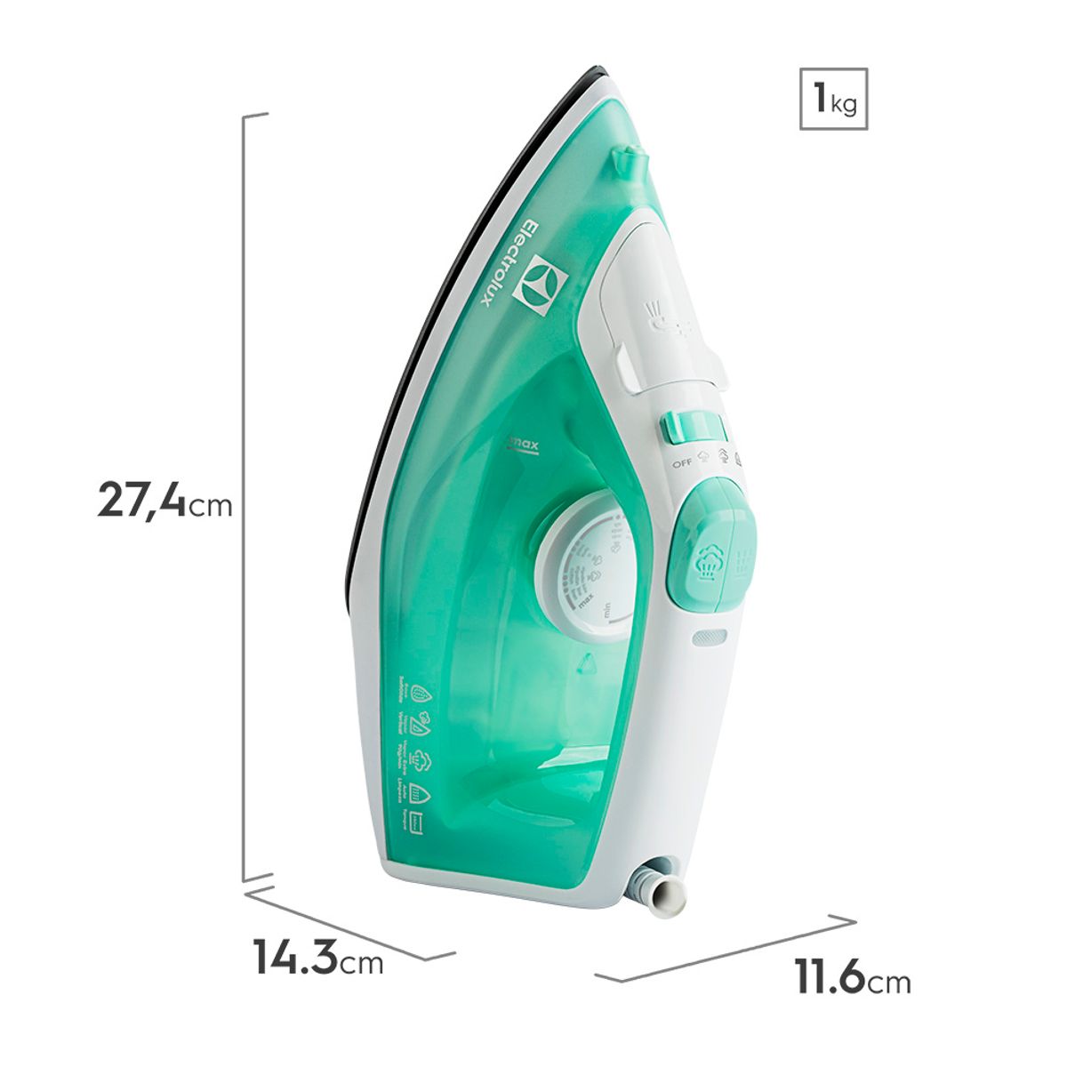 Ferro de Passar a Vapor Electrolux Base Cerâmica com Spray Easyline SIE70 220V