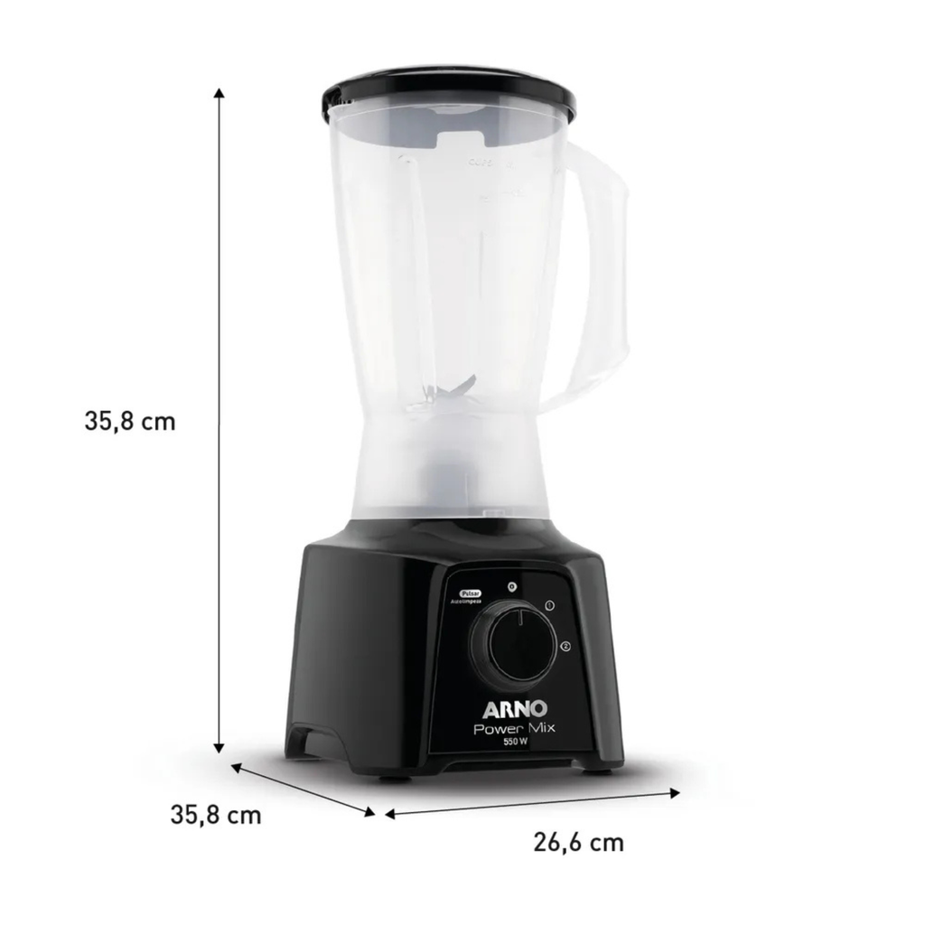 Liquidificador Arno 2L Power Mix 700W Preto 220V