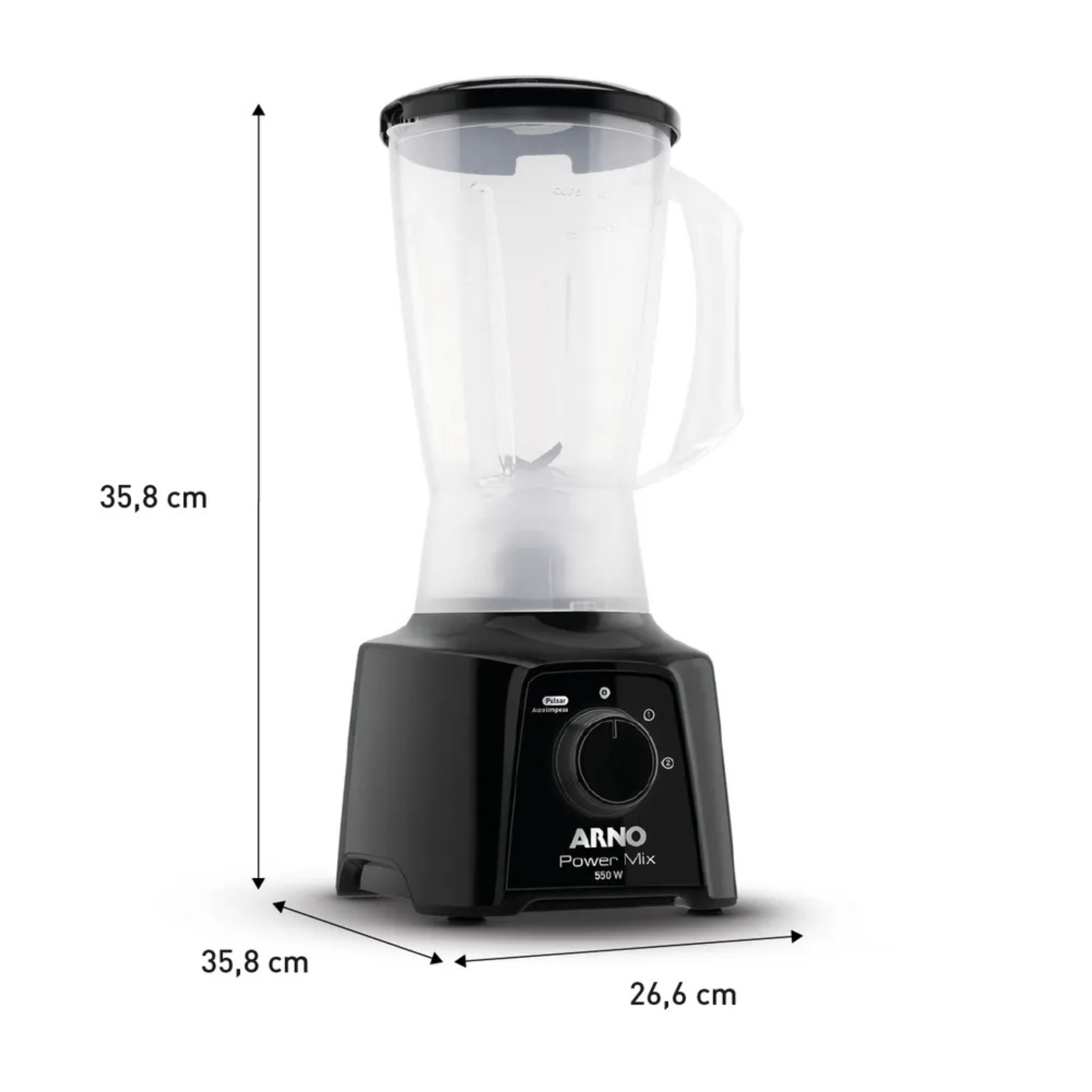 Liquidificador Arno 2L Power Mix 700W Preto 220V