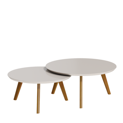 Conjunto de 2 Mesas de Centro Classic Imcal Off White