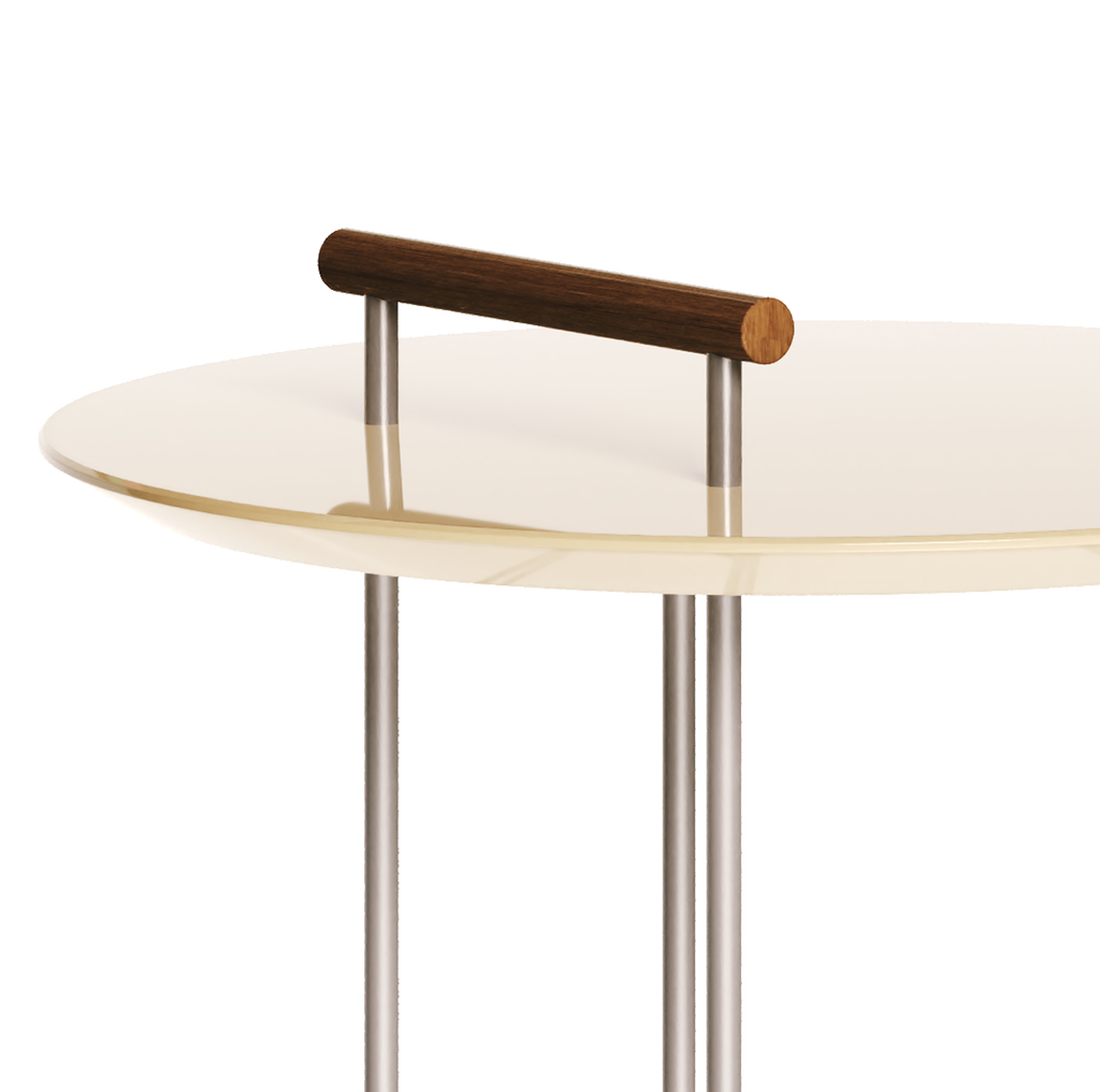 Mesa Dupla Side Lateral Imcal Pés em Metal Off White