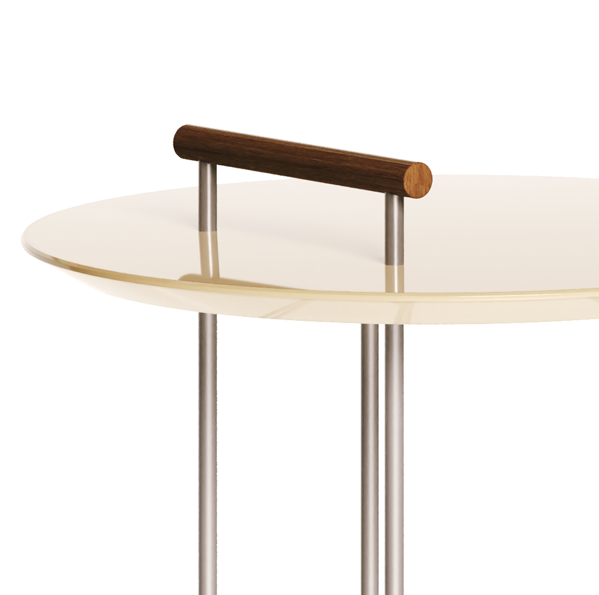 Mesa Dupla Side Lateral Imcal Pés em Metal Off White
