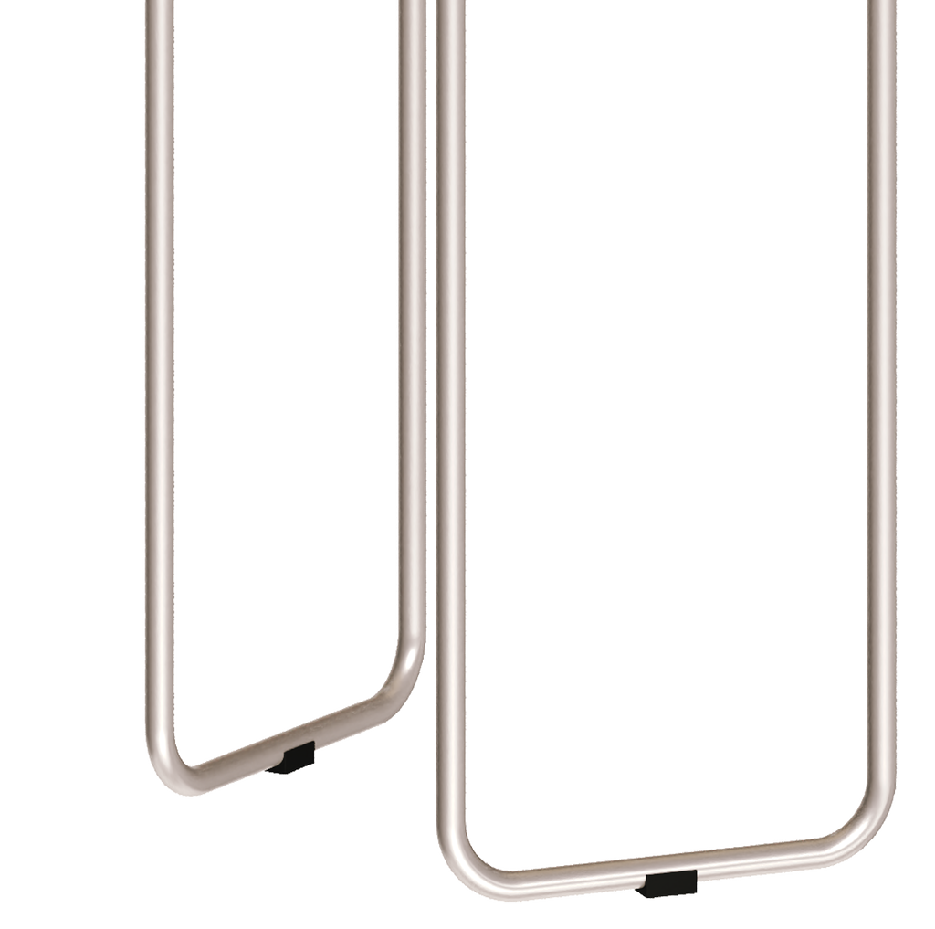 Mesa Dupla Side Lateral Imcal Pés em Metal Off White