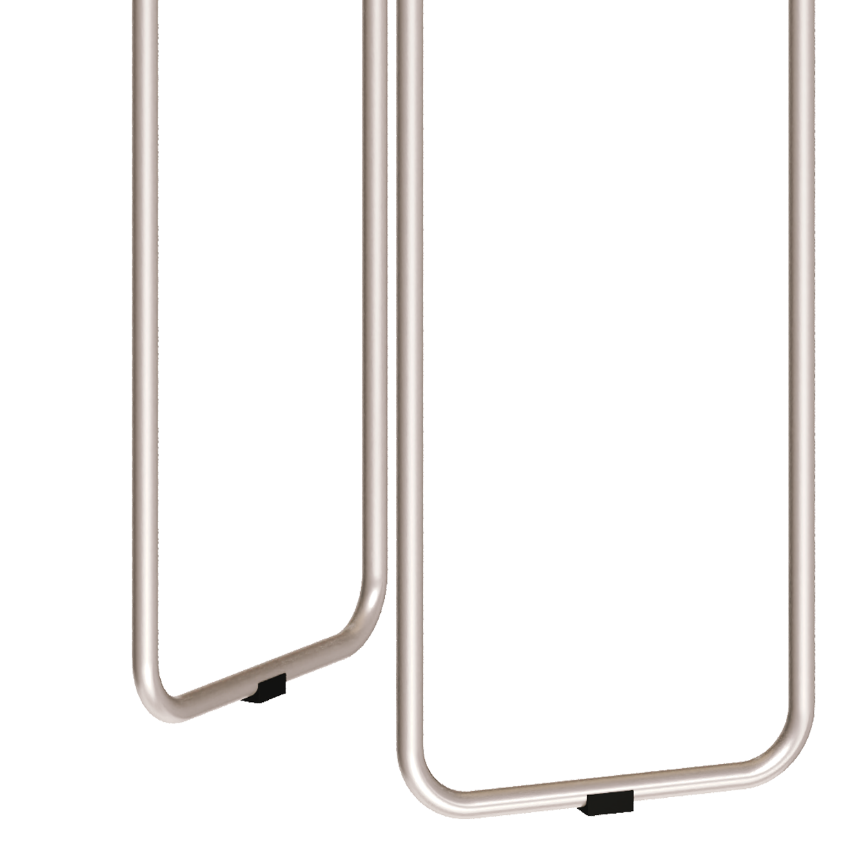 Mesa Dupla Side Lateral Imcal Pés em Metal Off White