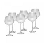 Jogo de 6 Taças de Vinho de Cristal Ecológico Columba Optic 640ml