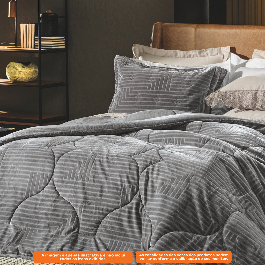 Porta Travesseiro Altenburg Blend Elegance 50x70cm Greco