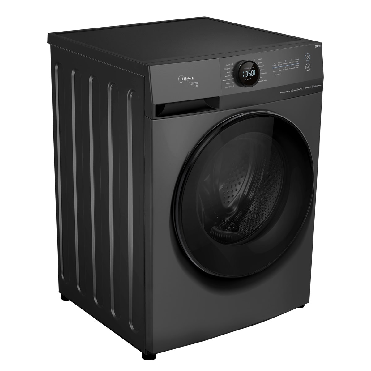 Lavadora de Roupas Midea 11KG MF200W110WB HealthGuard Smart Motor Inverter Titanium 220V