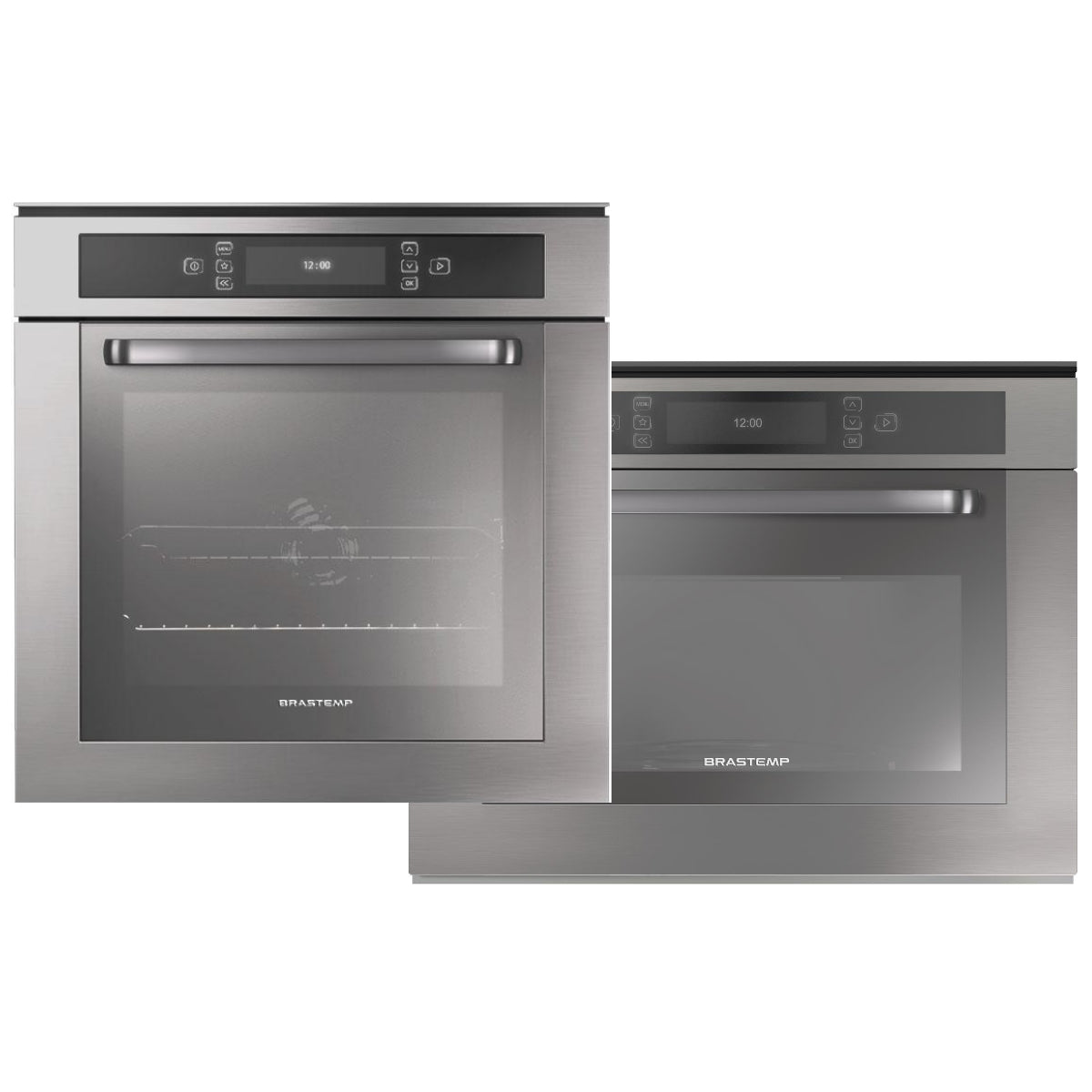 Kit Brastemp Gourmand de Embutir Forno Elétrico 67L+Micro-ondas 40L com Grill Inox 220V