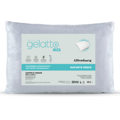 Travesseiro Altenburg Gelatto Nasa Viscoelástico 46x66cm Turquesa