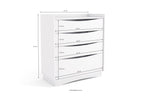 Cômoda M260 Kappesberg 91cm 3 Gavetas 1 Gavetão Branco