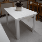 Mesa Retangular Milena Matte 120x80cm Madeira Branco