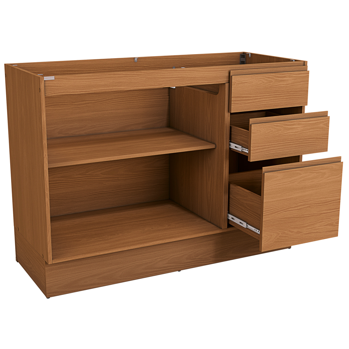 Balcão Kappesberg Ciela 120cm 2 Portas 3 Gavetas Canela