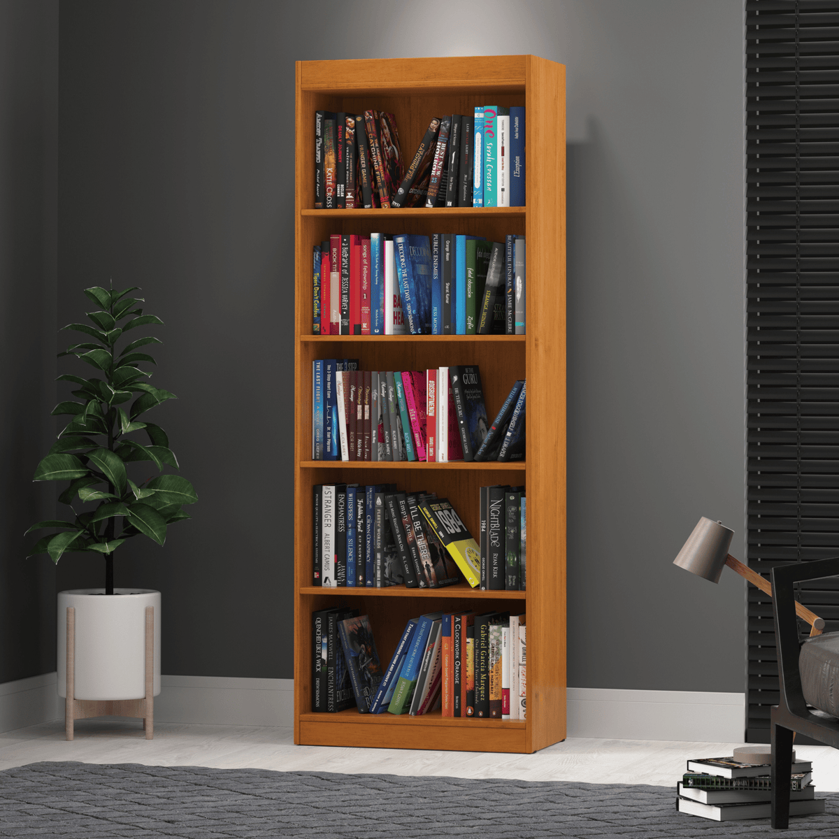 Estante Livreiro Encanto Patrimar 174,5x63cm 4 Prateleiras Cinamomo