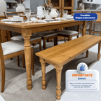 Mesa Retangular Rubi Finestra 160x90cm Pés Torneados Freijó