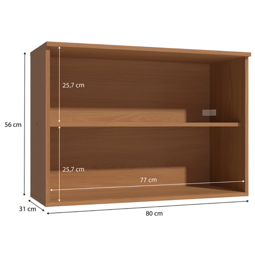 Armário Aéreo de Cozinha Linna Kappesberg 2 Portas 80cm Canela