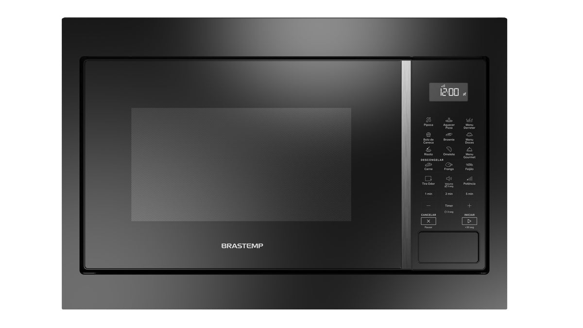Kit Brastemp de Embutir Forno Elétrico 84 Litros BOT84AR+Micro-ondas 32 Litros BM146AE Inox/Preto 220V