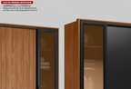 Roupeiro Laredo Demóbile 267cm 4 Portas 4 Gavetas Flex  Nogueira/Preto