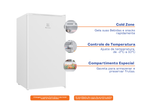 Frigobar Electrolux 90L Efficient EM90 com Controle de Temperatura -2ºC a 10ºC Branco 220V