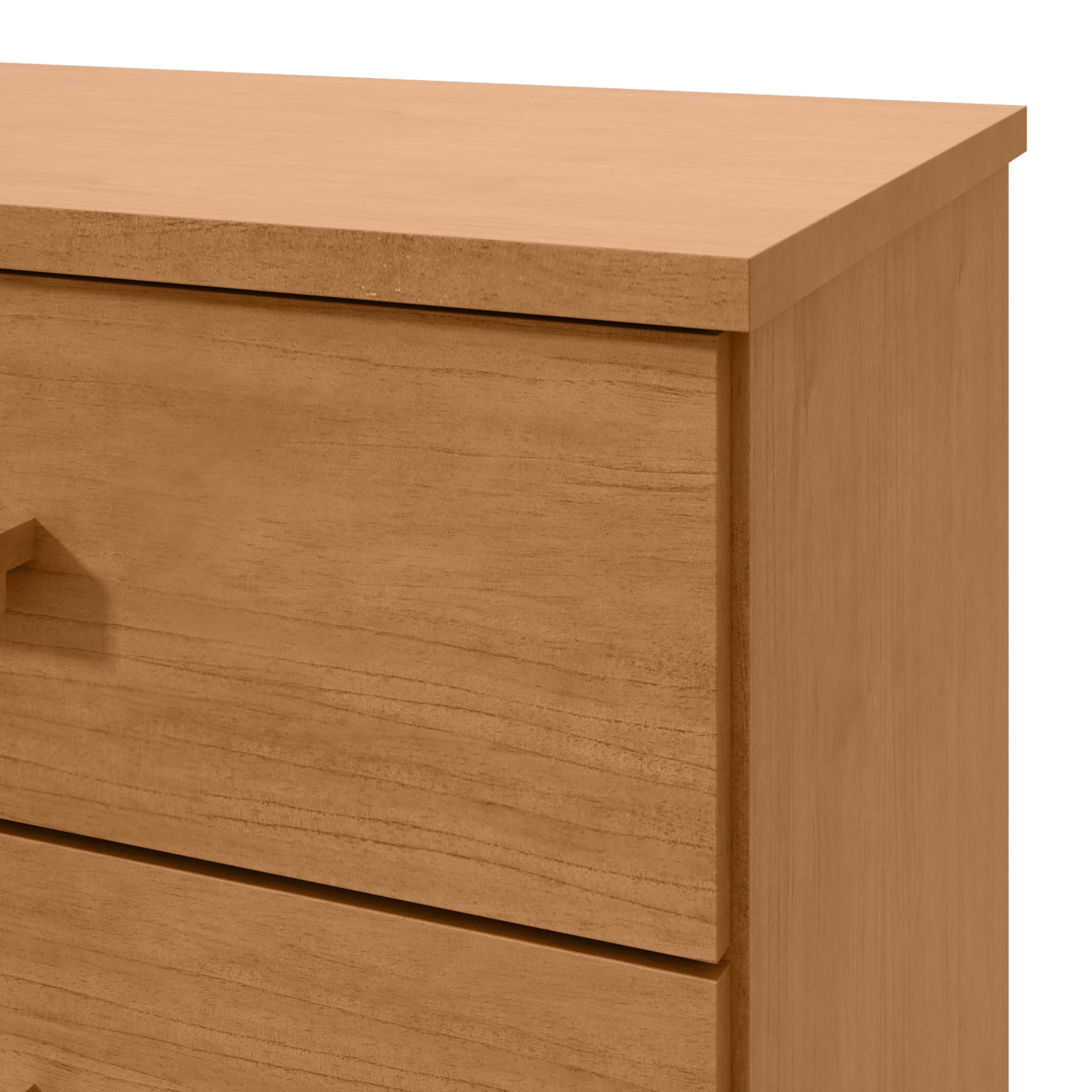 Mesa de Cabeceira Baião Lopas 3 Gavetas Amêndoa Clean