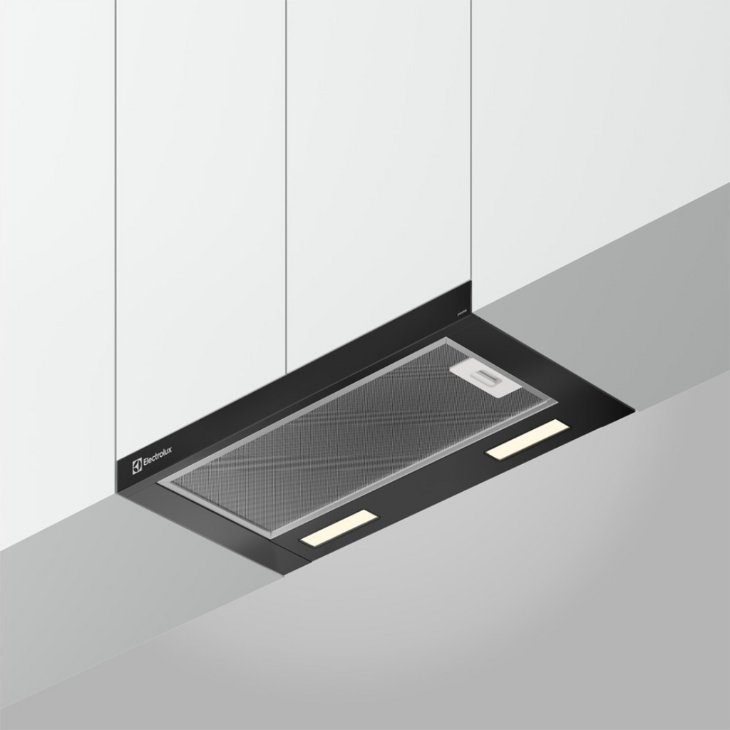 Depurador de Ar de Embutir Electrolux Efficient 60cm DE6RB Retrátil Preto 220V