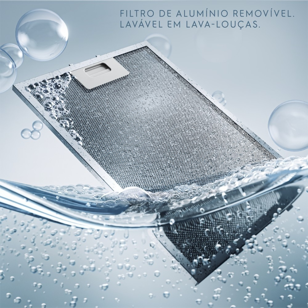 Depurador de Ar de Embutir Electrolux Efficient 60cm DE6RB Retrátil Preto 220V