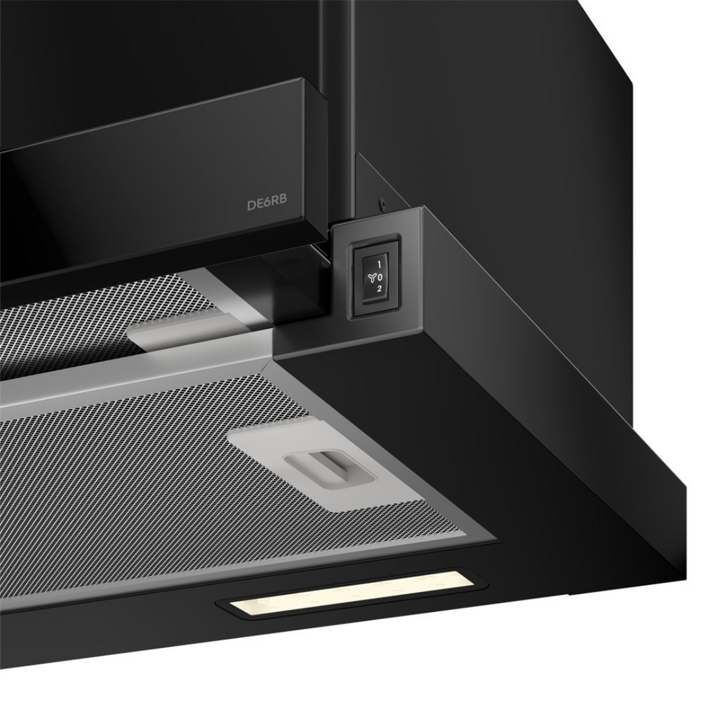 Depurador de Ar de Embutir Electrolux Efficient 60cm DE6RB Retrátil Preto 220V