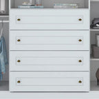 Roupeiro Americano Henn 262cm 6 Portas 4 Gavetas Branco