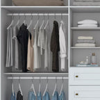 Roupeiro Americano Henn 262cm 6 Portas 4 Gavetas Branco