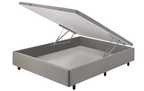Base Baú Para Colchão Ecoflex Casal 138x188x30cm Cinza Chumbo