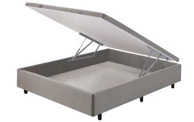 Base Baú Para Colchão Ecoflex Casal 138x188x30cm Cinza Chumbo