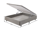 Base Baú Para Colchão Ecoflex Casal 138x188x30cm Cinza Chumbo